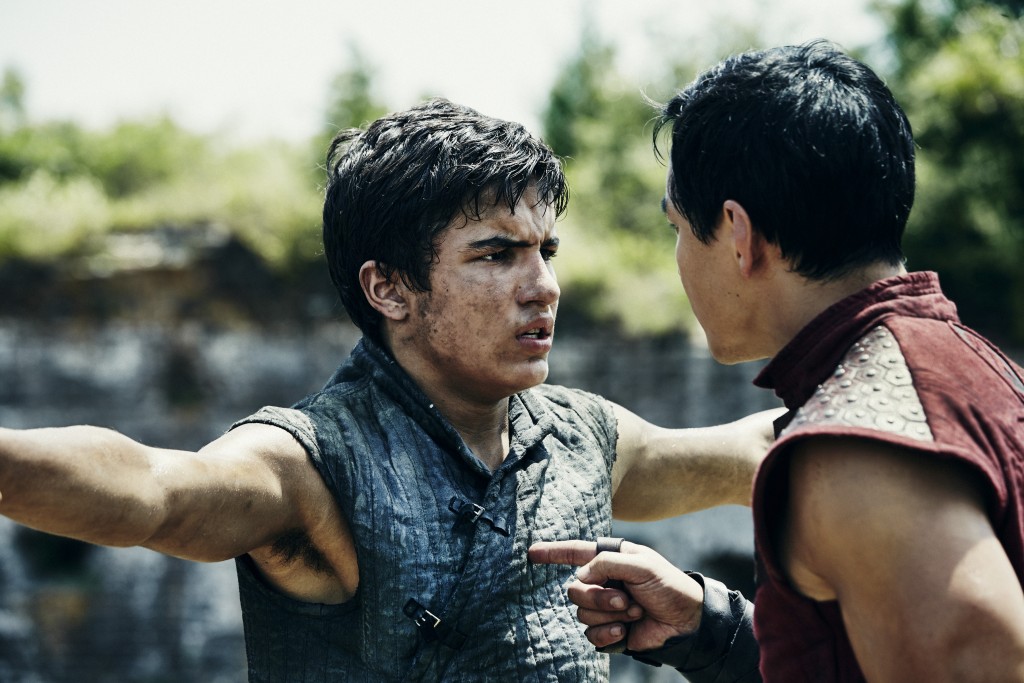 Aramis Knight as M.K. and Daniel Wu as Sunny - Into the Badlands _ Season 1, Episode 3 - Photo Credit: James Dimmock/AMC